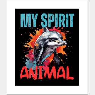 Dolphin Spirit Animal Posters and Art